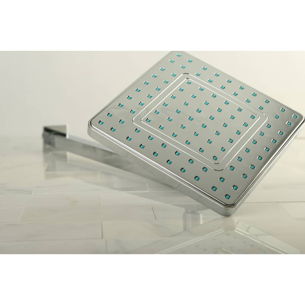 Brushed Nickel Square 8-inch Rain Shower Head