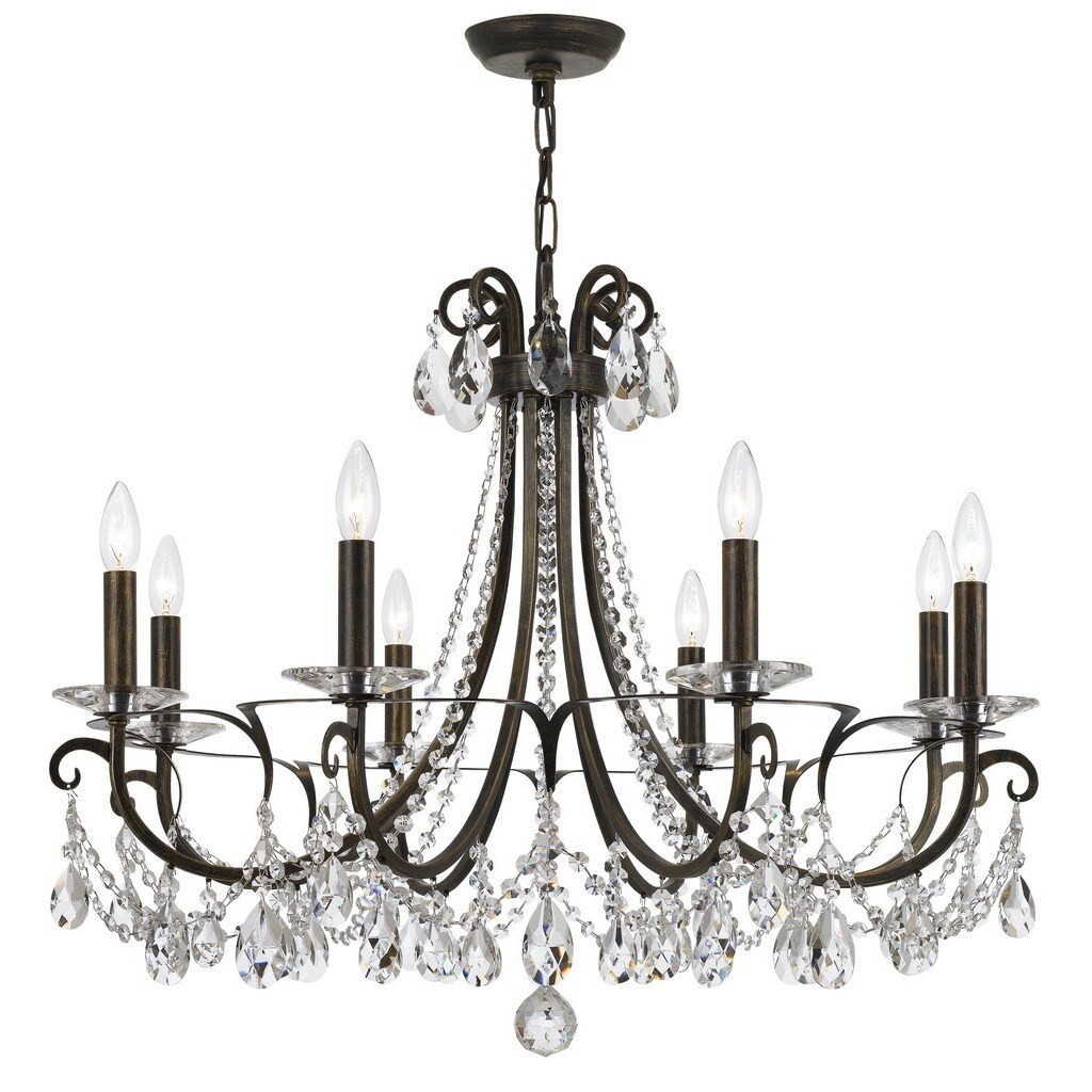 Crystorama Othello Collection 8-light English Bronze Chandelier - Chandeliers For Bedrooms by Overstock.com