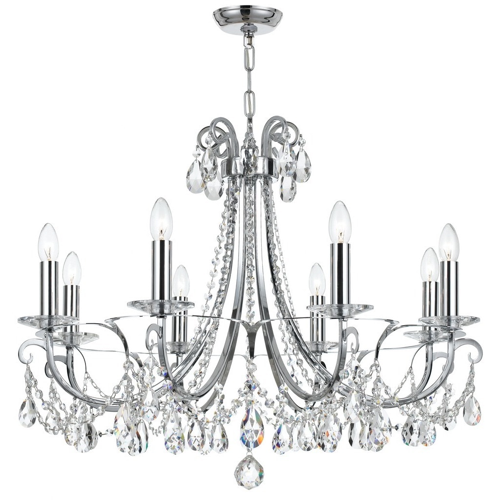Crystorama Othello Collection 8-light Polished Chrome Chandelier - Chandeliers For Bedrooms by Overstock.com