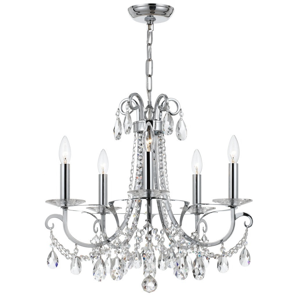 Crystorama Othello Collection 5-light Polished Chrome Chandelier - Chandeliers For Bedrooms by Overstock.com