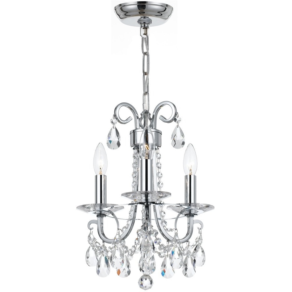 Crystorama Othello Collection 3-light Polished Chrome Mini Chandelier - Chandeliers For Bedrooms by Overstock.com