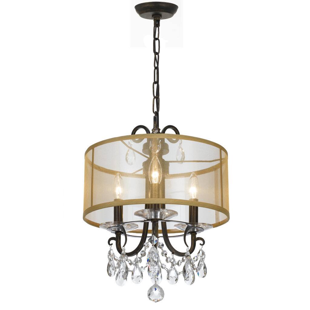 Crystorama Othello Collection 3-light English Bronze Mini Chandelier - Chandeliers For Bedrooms by Overstock.com