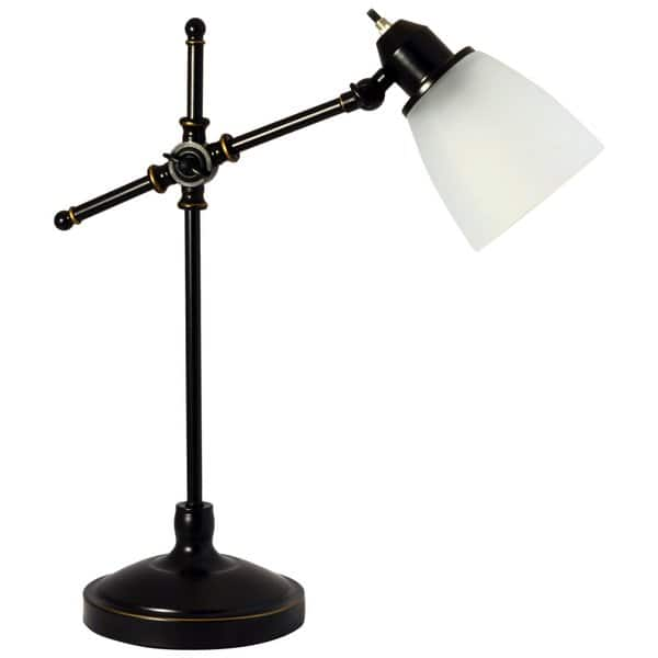 Shop Light Accents Vintage Style Desk Lamp With Frosted White