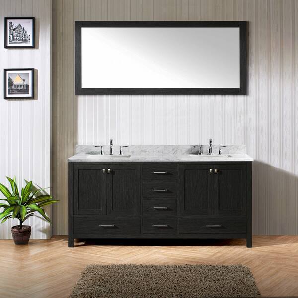 Caroline Avenue 72 in. W Bath Vanity Cabinet Only in Gray Caroline Avenue 72 in. W Bath Vanity Cabinet Only in Gray