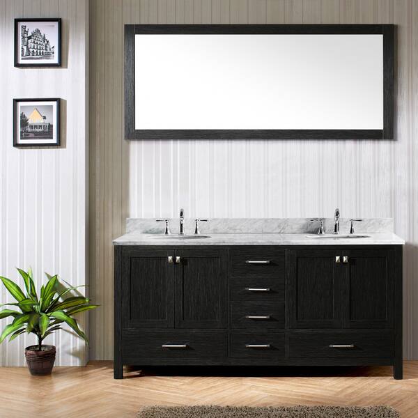 Caroline Avenue 72 in. W Bath Vanity Cabinet Only in Gray Caroline Avenue 72 in. W Bath Vanity Cabinet Only in Gray