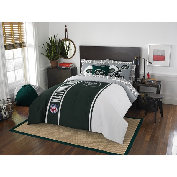 The Northwest Company NFL New York Jets Full 7-piece Bed in a Bag with Sheet Set
