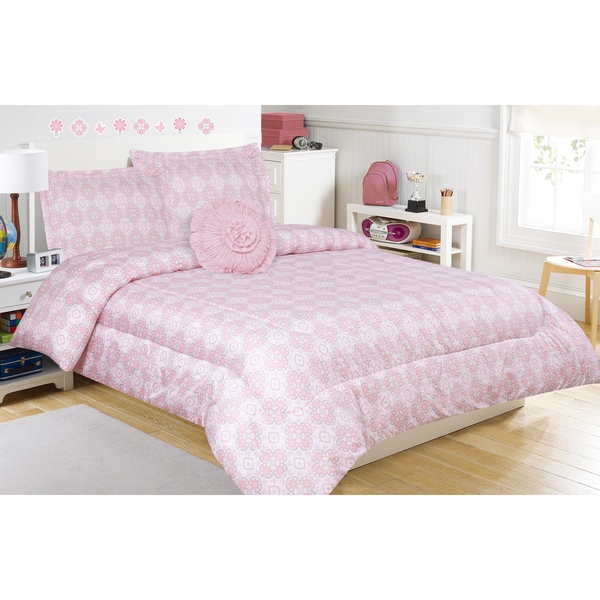 Peyton Pink Comforter Set with Decorative Pillow - Free Shipping Today - Overstock.com - 18992767