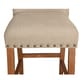 preview thumbnail 3 of 4, HomePop 24-inch Counter Height Tan Upholstered Barstool - 24 inches