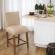 preview thumbnail 5 of 4, HomePop 24-inch Counter Height Tan Upholstered Barstool - 24 inches