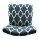 HomePop 24-inch Counter Height Geo Brights Navy Blue Upholstered Barstool - 24 inches