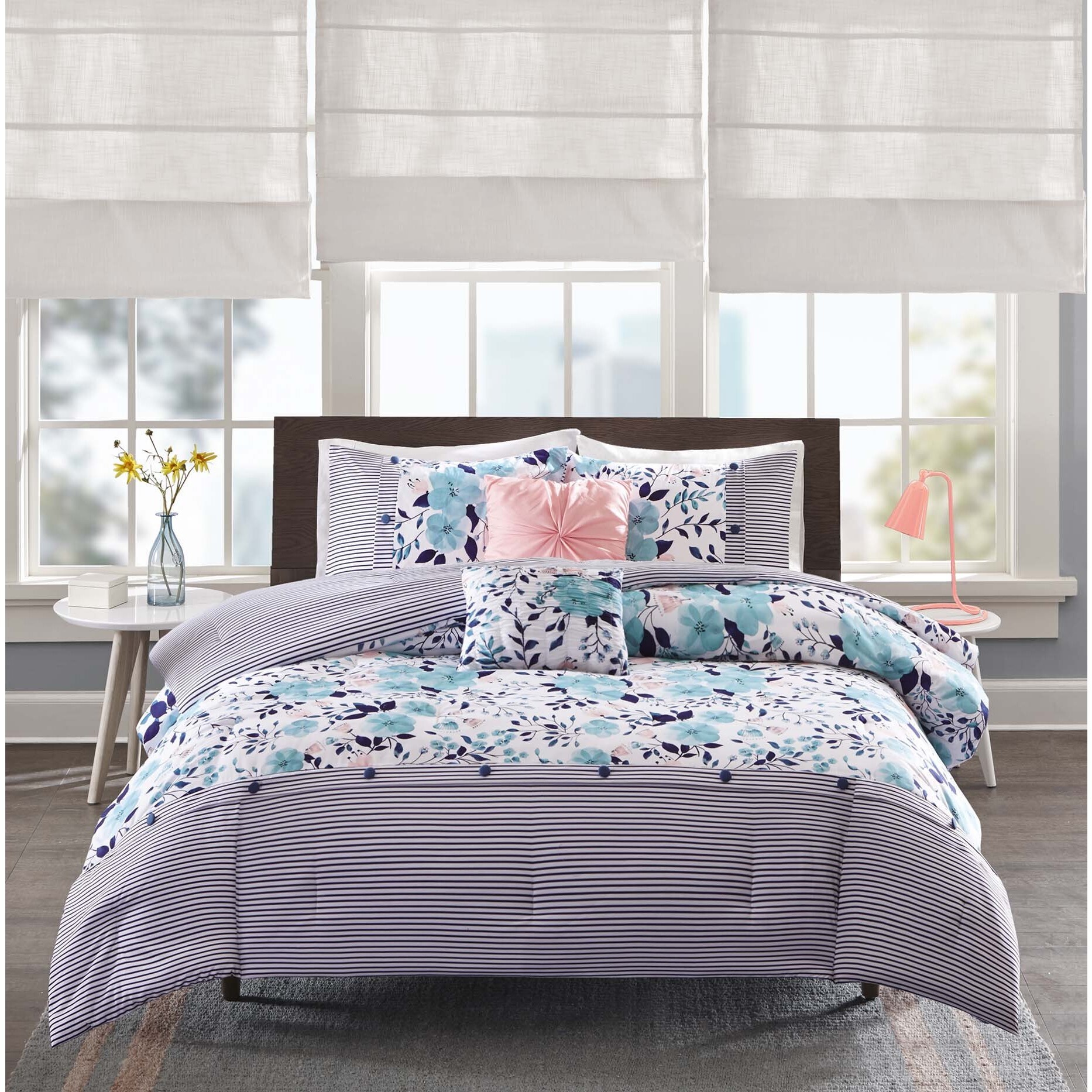 Shop Intelligent Design Tiffany Blue 5 Piece Comforter Set On