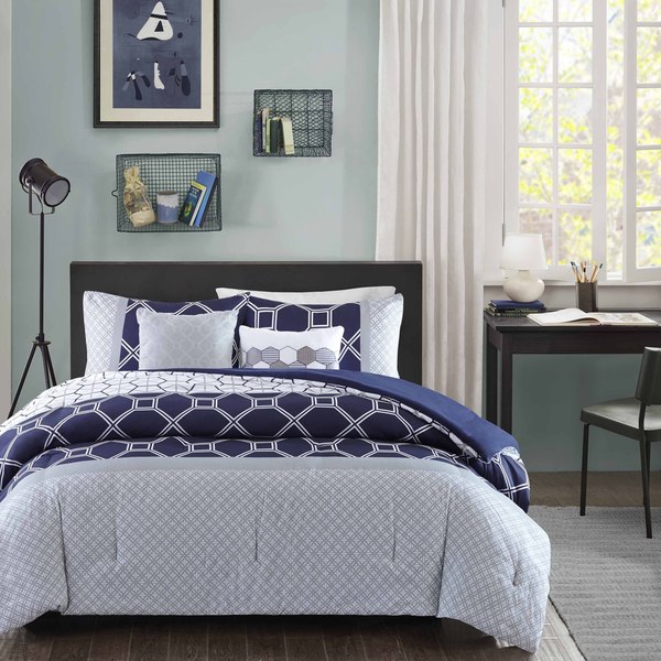 Intelligent Design Zara Navy Comforter Set - Free Shipping Today ...