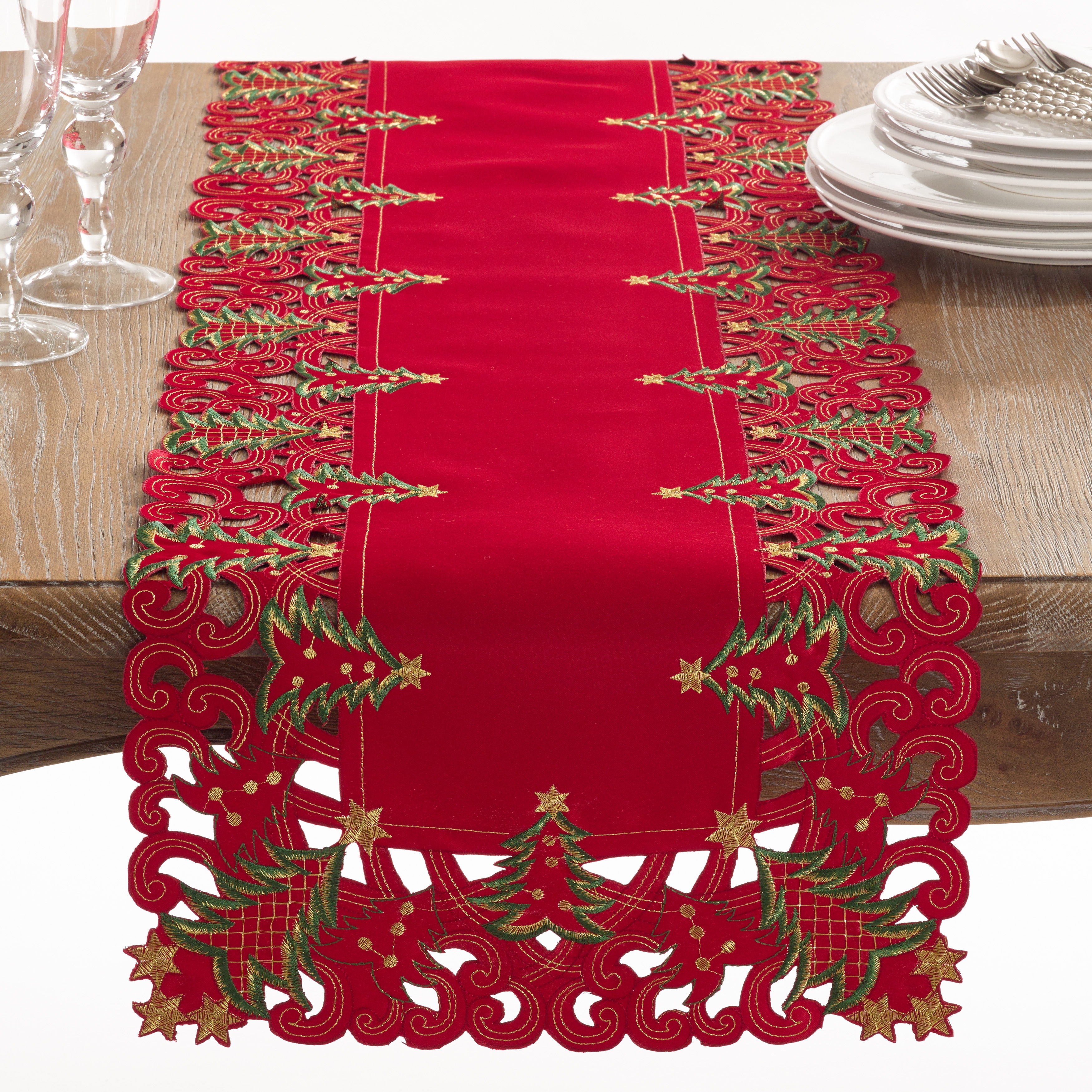 Christmas Trees Holiday Table Runner - On Sale - Bed Bath & Beyond