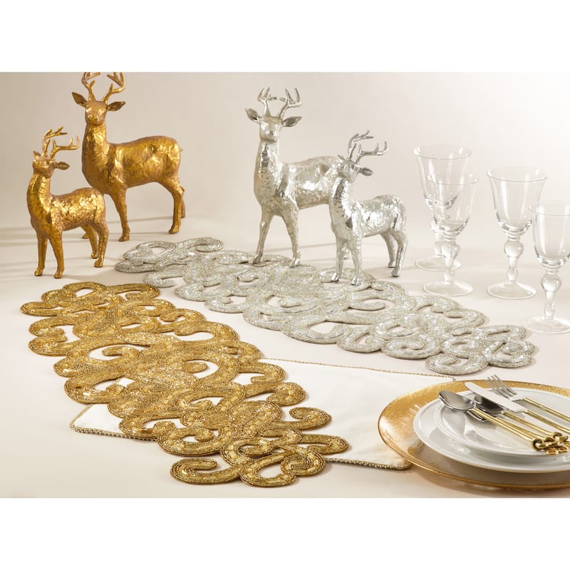 Rosalind Collection Beaded Design Table Runner