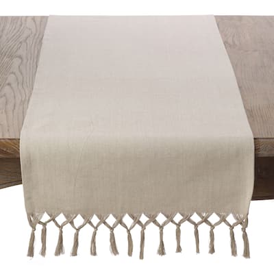 Knotted Tassel Design Table Runner