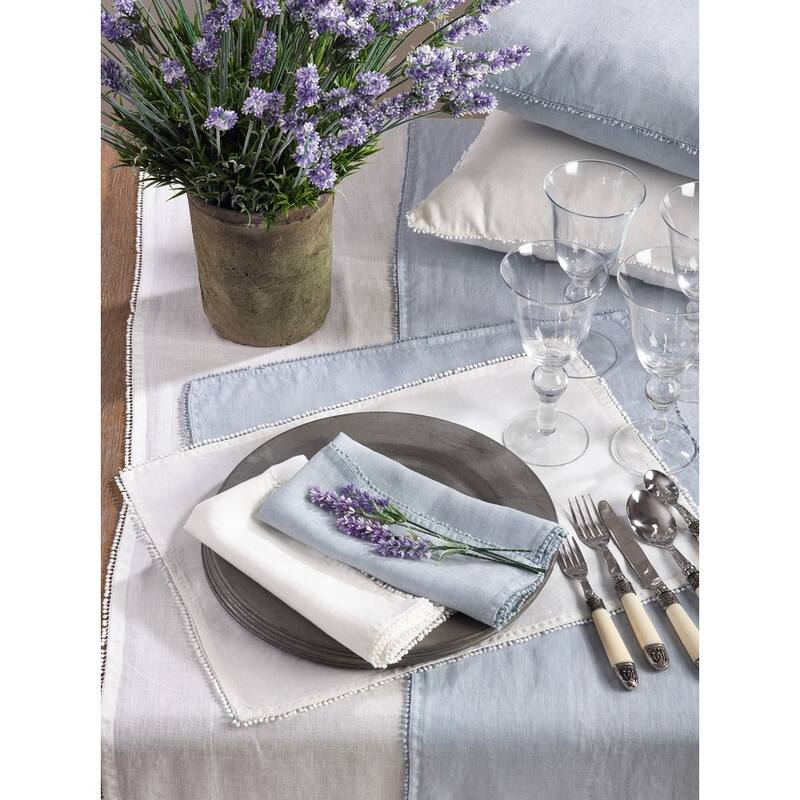 Table Runner With Pom Pom Design