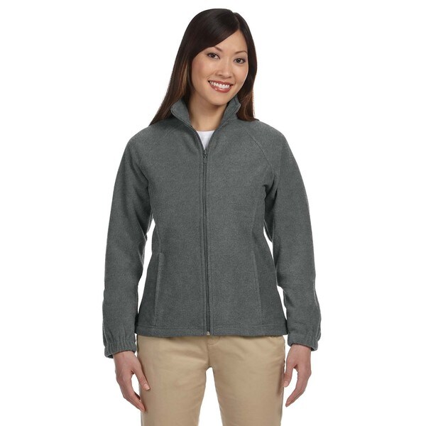 8-Ounce Women's Charcoal Full-Zip Fleece Jacket - On Sale - Overstock ...