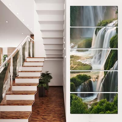 Detian Waterfall - Landscape Photography Canvas Art Print - Green