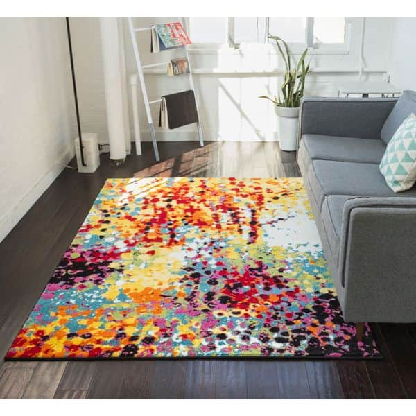 Well Woven Modern Paint Splash Abstract Multi Area Rug 7 10 X 9 10