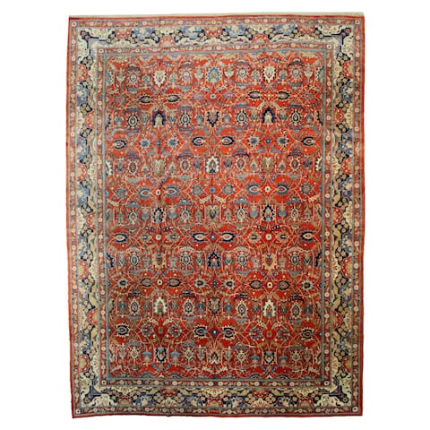 Unique One Of A Kind Area Rugs Online At Our Hand Knotted Manchester Wool Rust Traditional Oriental Fine Antique Tehran Rug 13 X