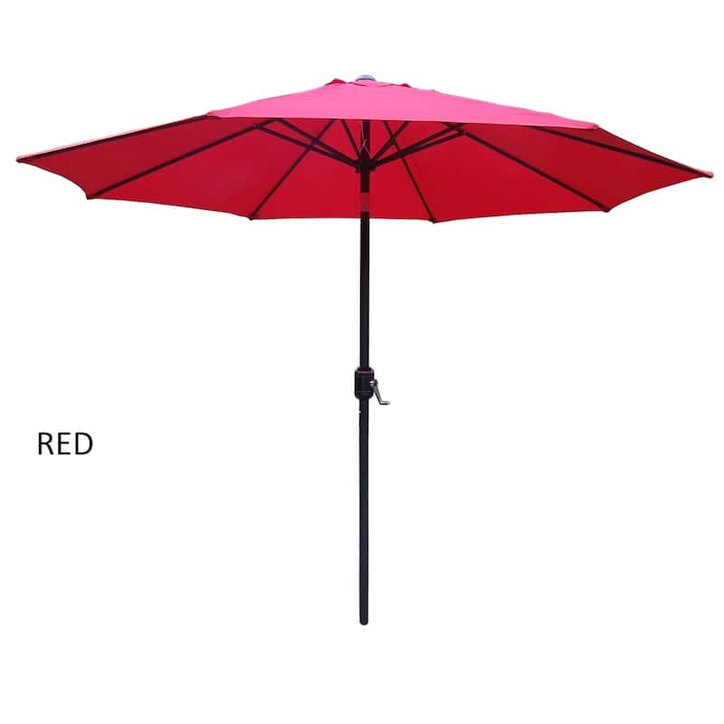 Metal Framed 9-foot Umbrella with Crank and Tilt system
