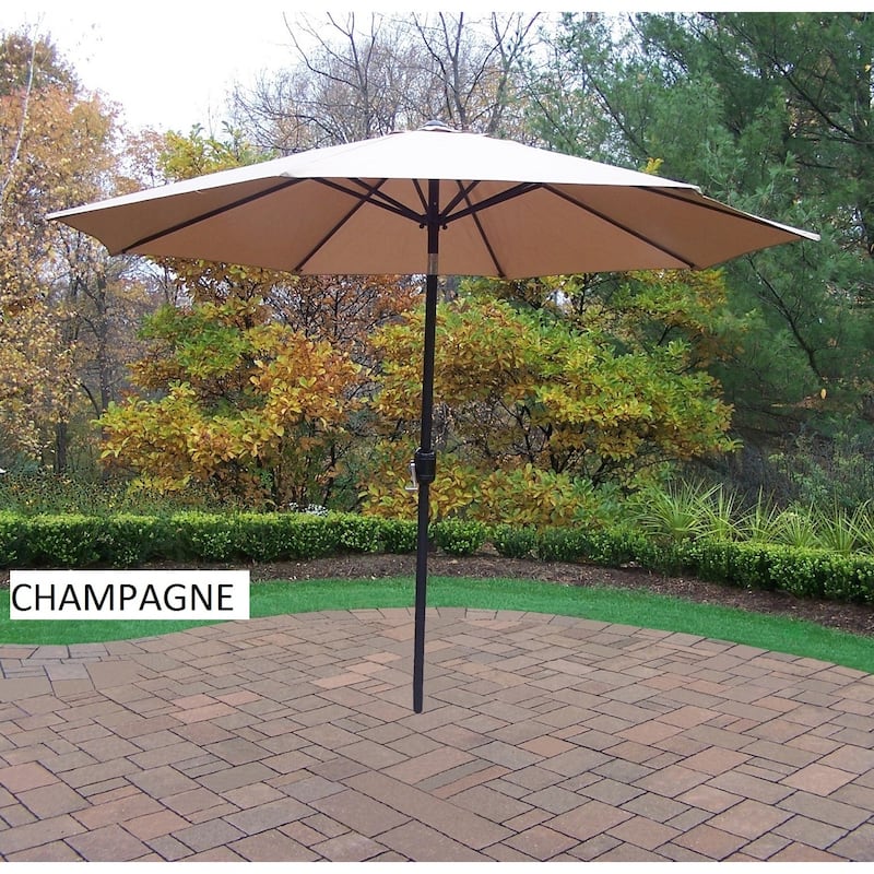 Metal Framed 9-foot Umbrella with Crank and Tilt system