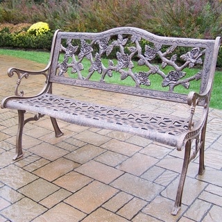perth white cast aluminum garden bench - reviews, prices