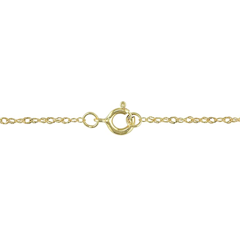 Miadora 14k Yellow Gold Oval-cut Created Ruby, White Topaz and Diamond Accent Halo Drop Necklace (G-H, I1-I2) - Red