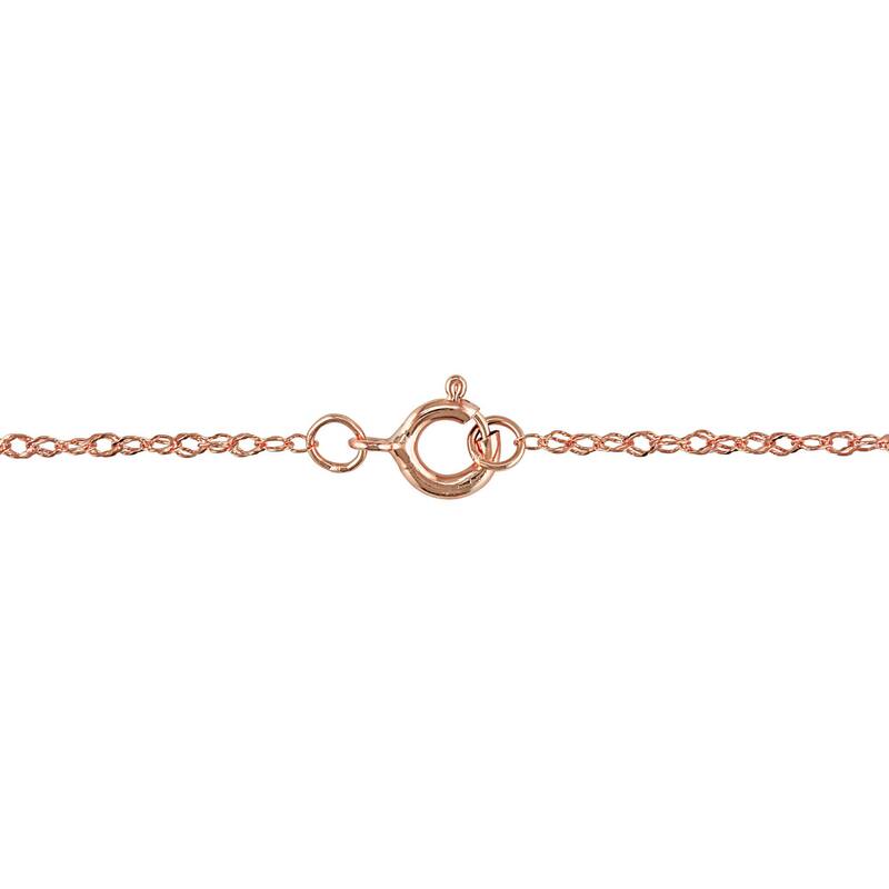 Miadora 14k Rose Gold Oval-cut Morganite, White Topaz and Diamond Accent Halo Drop Necklace