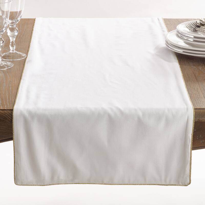 Luana Collection Metallic Trimmed Table Runner