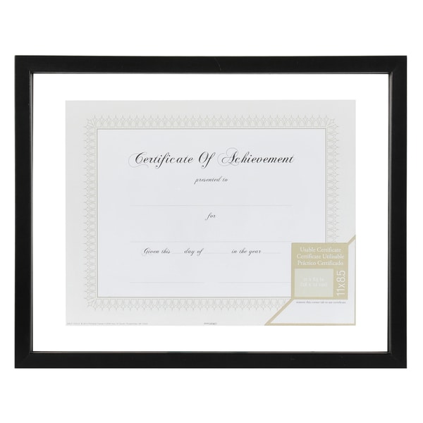 Gallery Solutions Black Wood 14-inch x 11-inch Floating Document Frame