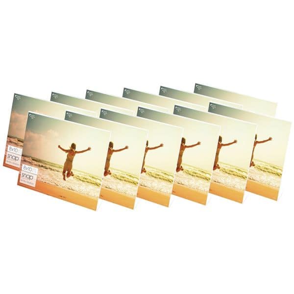 slide 1 of 3, Snap Horizontal Acrylic Frames (Pack of 12) 5x7