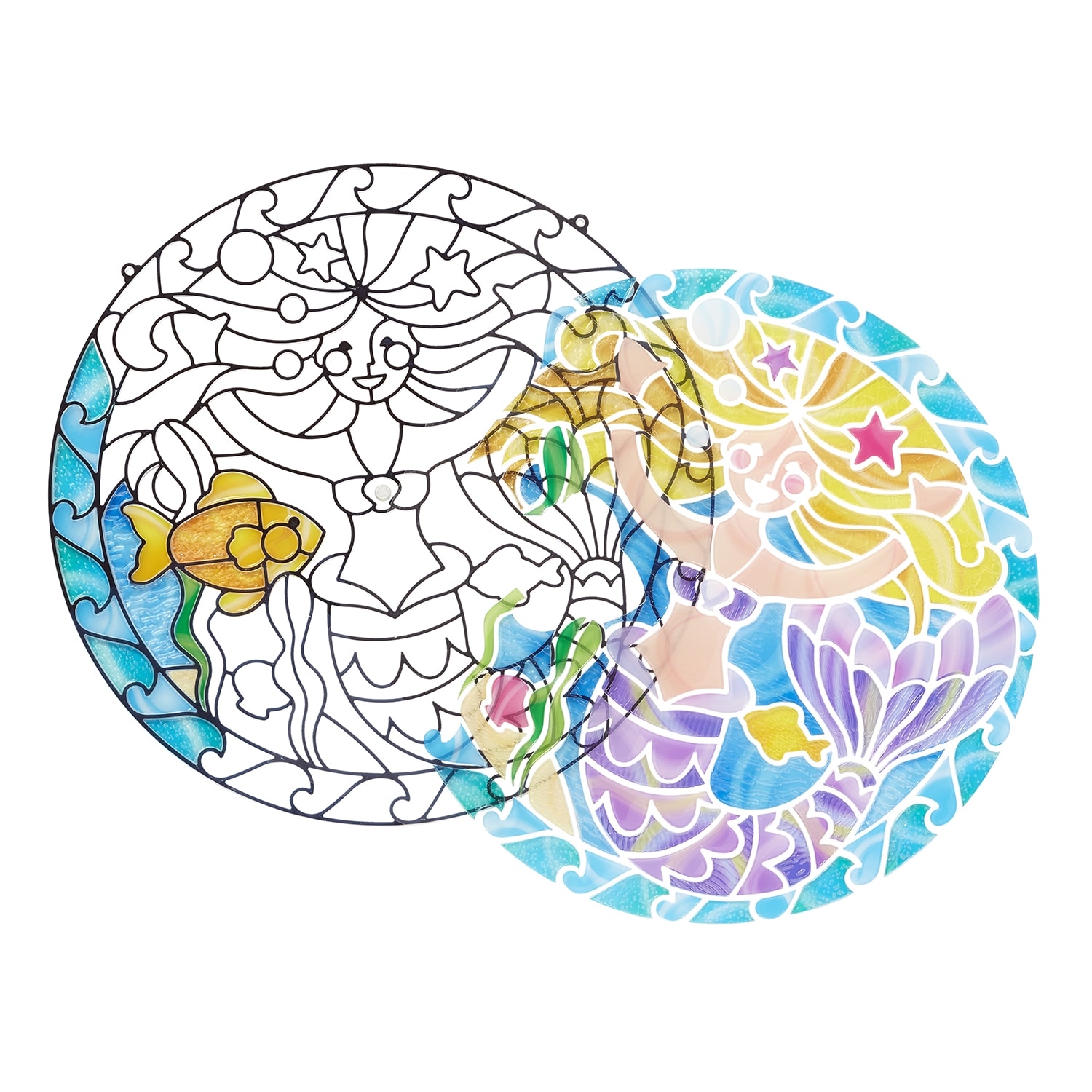 melissa and doug stained glass mermaid