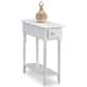 Coastal Chairside Wood Accent Table - Orchid White