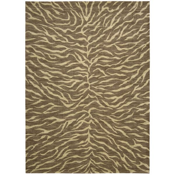 slide 2 of 11, Nourison Design Dimension Area Rug 7'9" x 9'9" - Chocolate - Runner/Rectangle