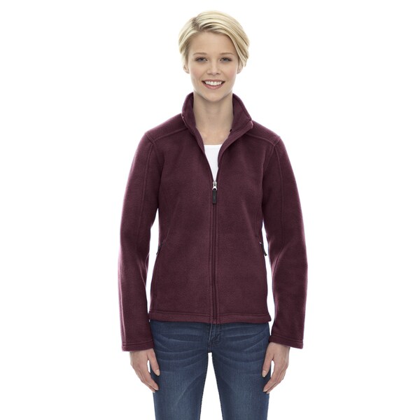 womens burgundy fleece jacket