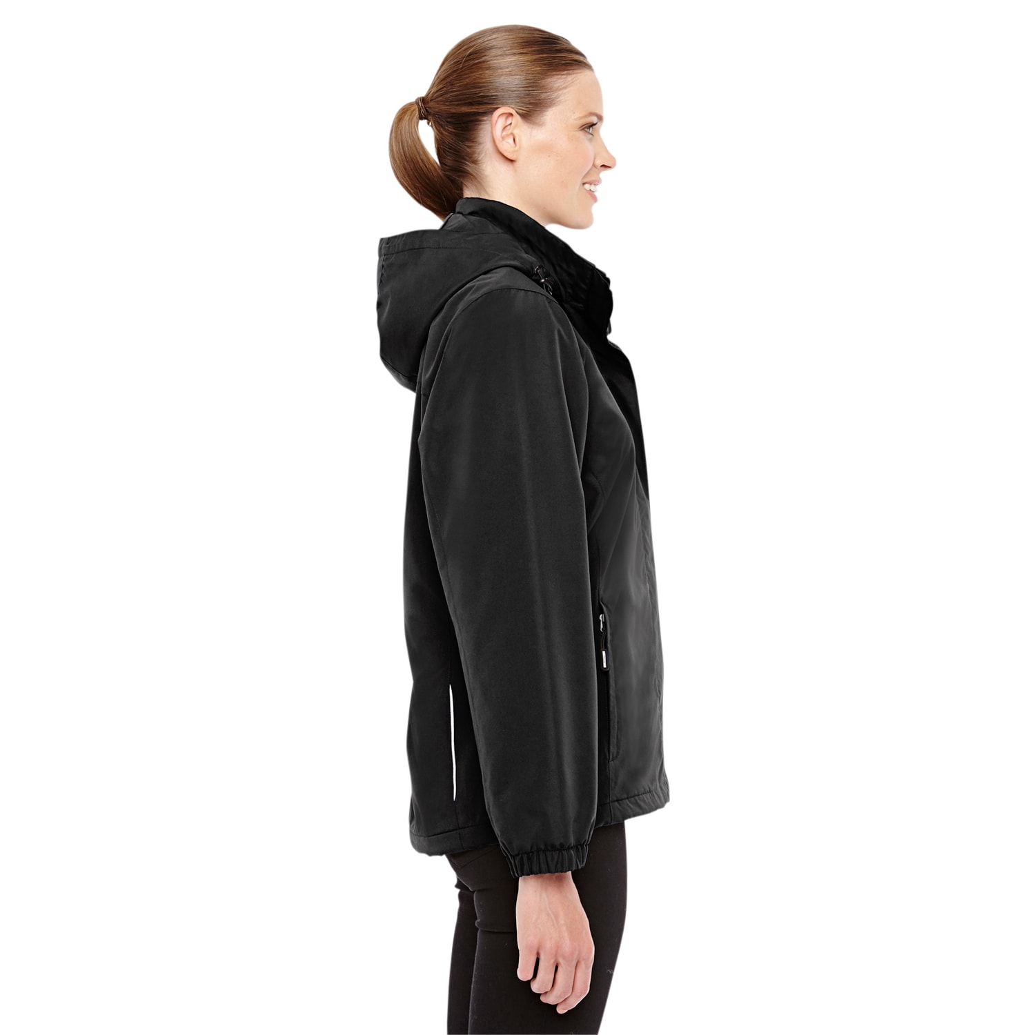 fleece lined black jacket