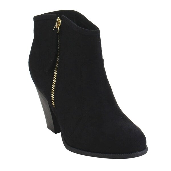 booties with a chunky heel