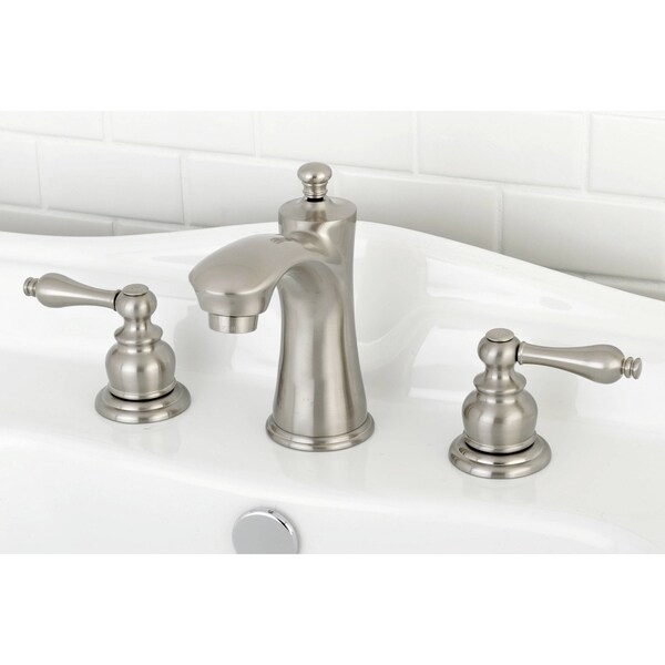 Shop Double Handle Satin Nickel Widespread Bathroom Faucet - Free ...