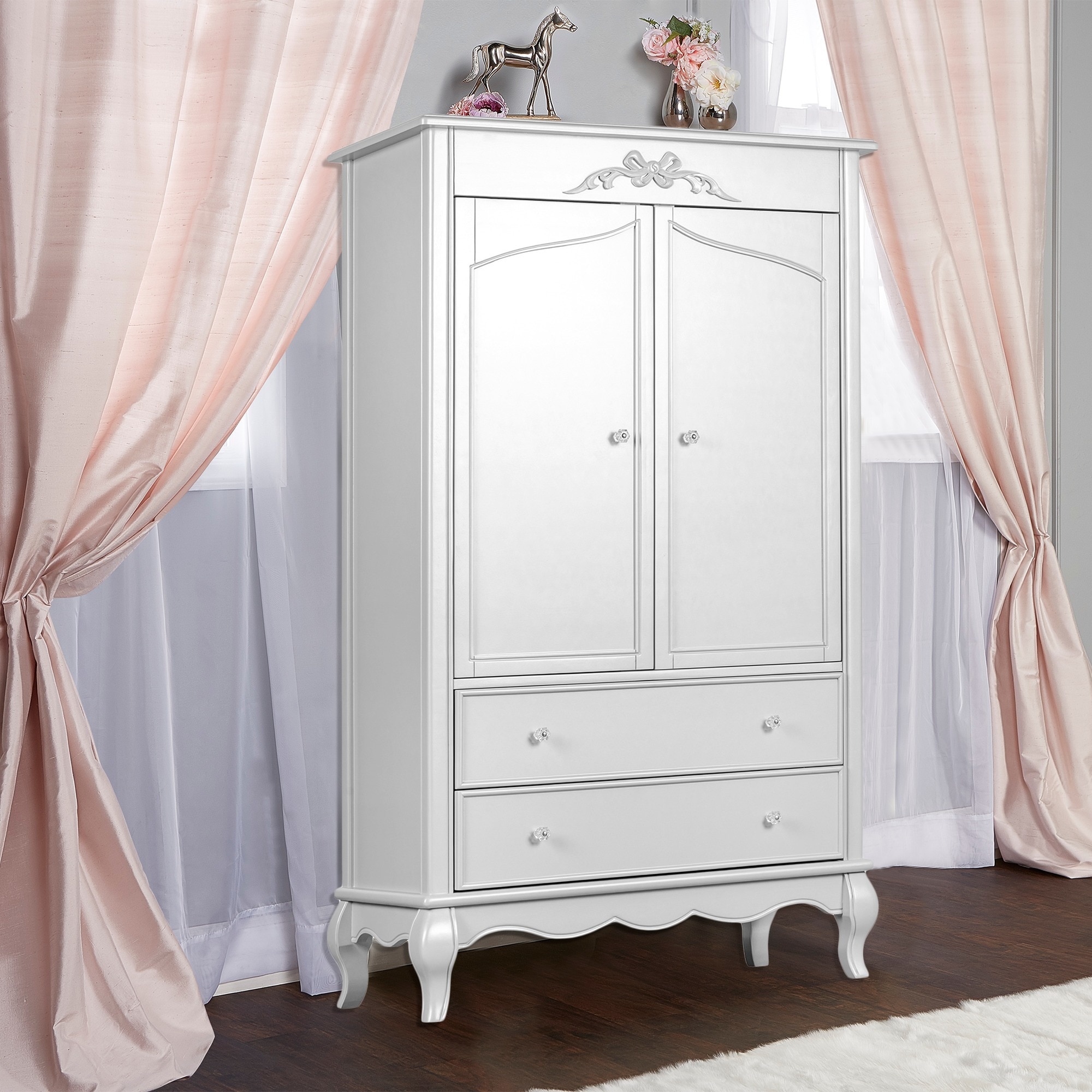 Evolur Aurora Akoya Grey Pearl Armoire Bed Bath Beyond 12143410