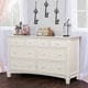 preview thumbnail 2 of 0, Evolur Cheyenne and Santa Fe White Wood Double Dresser