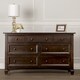 preview thumbnail 1 of 1, Evolur Fairbanks Brown Wood Double Dresser