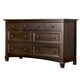 preview thumbnail 2 of 1, Evolur Fairbanks Brown Wood Double Dresser