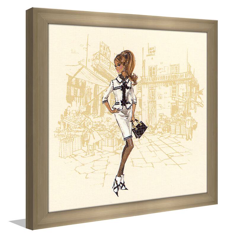 Robert Best 'White Suit Barbie' Framed Plexiglass Fashion Wall Decor