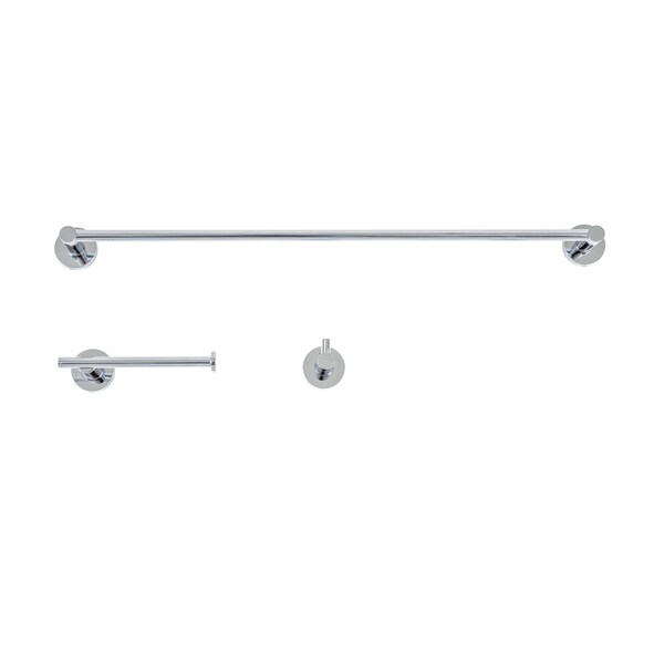 Italia Venezia Chrome 3 Piece Bathroom Accessory Set Free Italia Venezia Chrome 3 Piece Bathroom Accessory Set