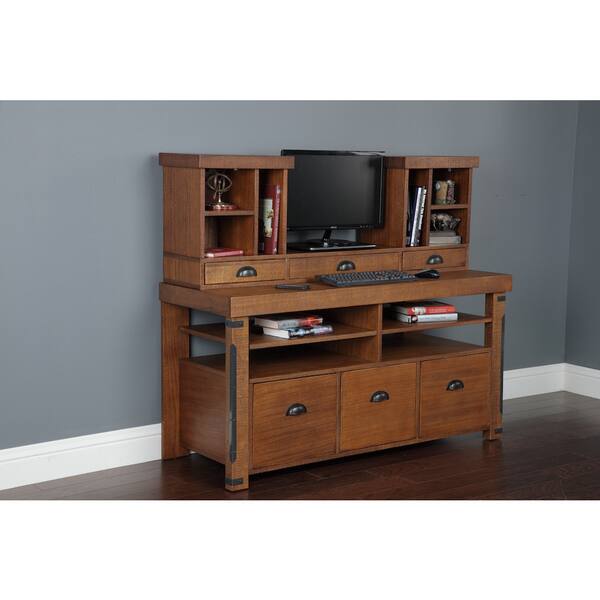 Shop Industrial Collection Rough Sawn Wood Credenza Console With 3