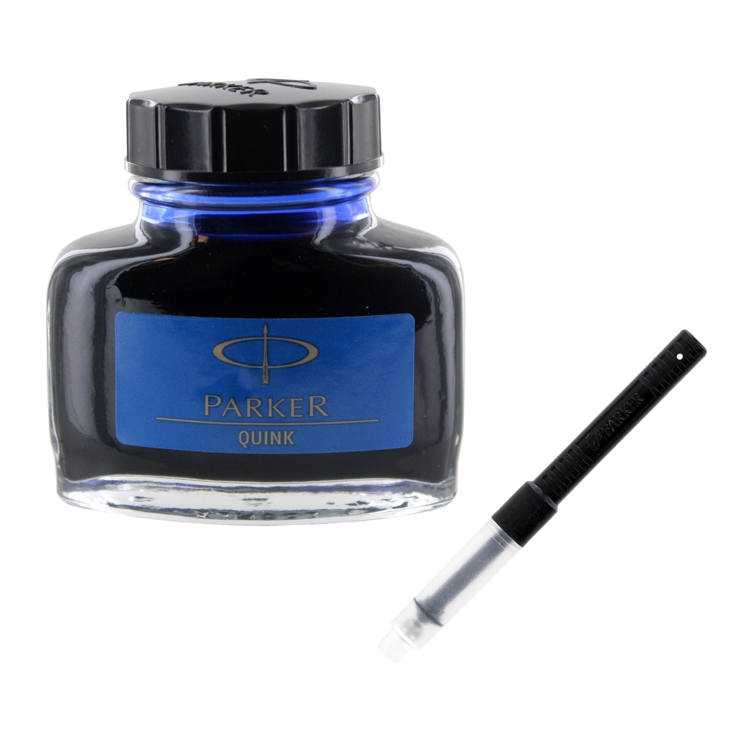 parker-quink-fountain-pen-ink-bottle-30ml-blue-ink-set-of-3-free-ship