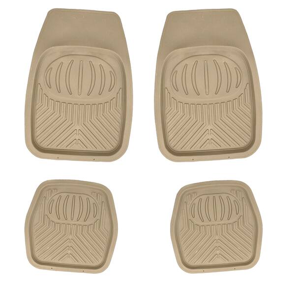 Shop Apzona Tan Black Grey Rubber Multi Season Floor Mats For Most