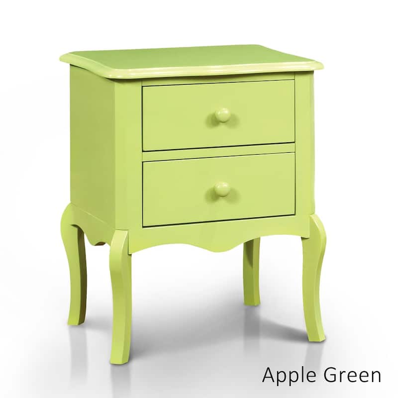 Hoa Traditional Solid Wood 2-Drawer Nightstand by Furniture of America