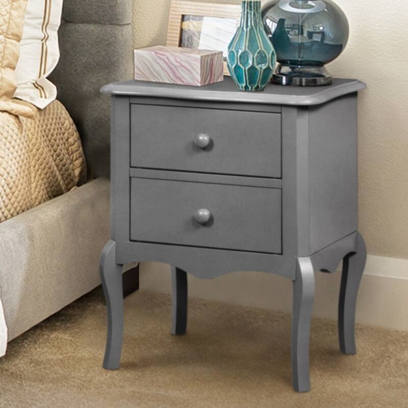 Hoa Traditional Solid Wood 2-Drawer Nightstand by Furniture of America